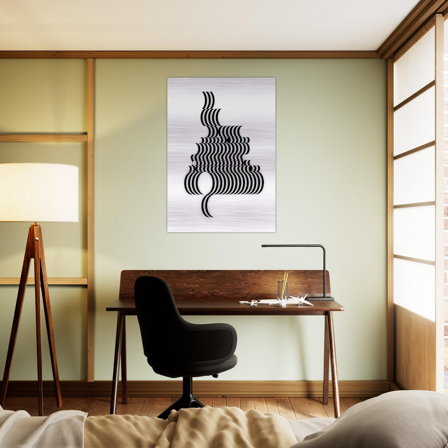 FRAGMENT 2 1965 - Bridget Riley Brushed Aluminum Print - 70x100 cm / 28x40 inches | Bridget Riley Aluminum Print | Bridget Riley Prints