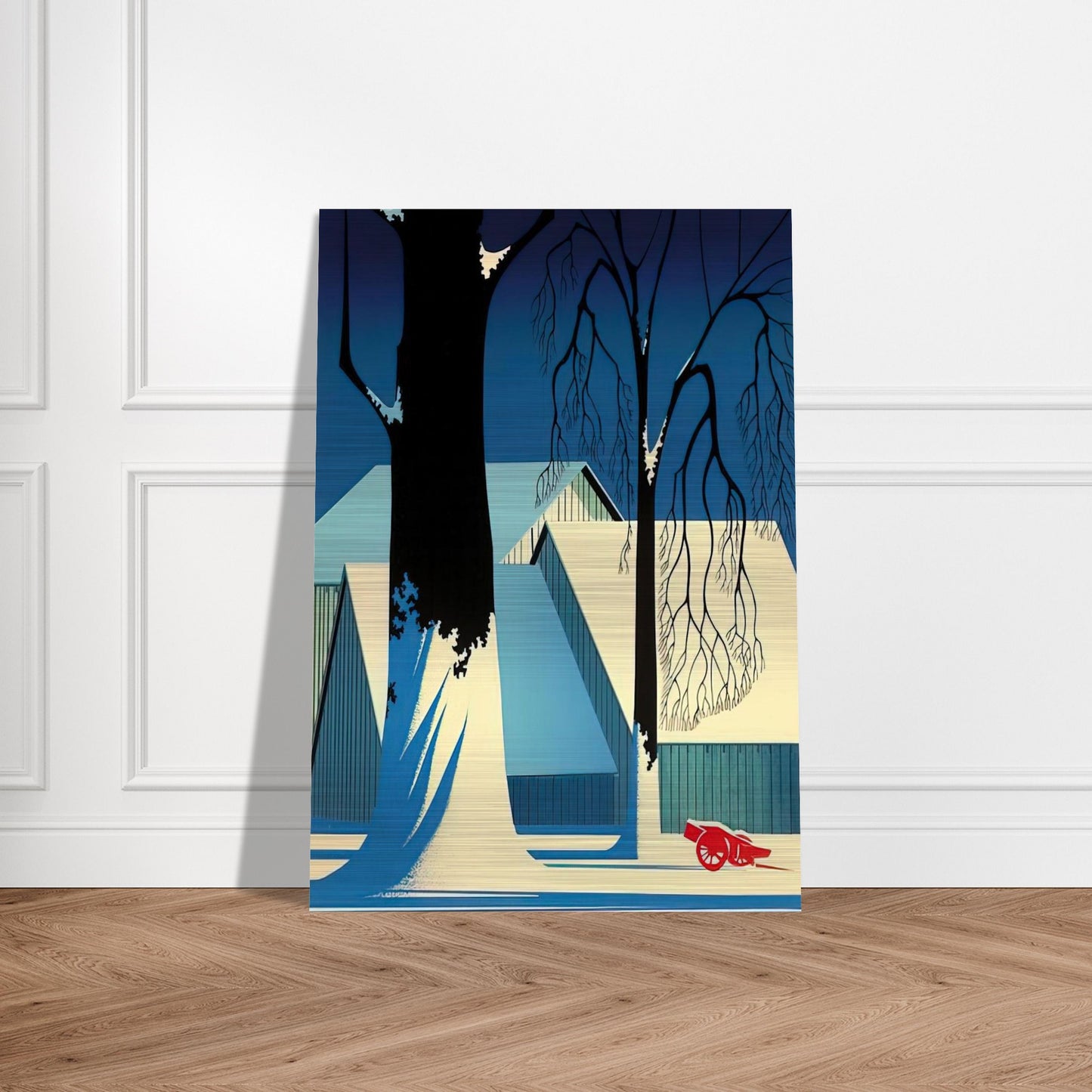 Turquoise - Eyvind Earle Brushed Aluminum Print - 70x100 cm / 28x40 inches | Eyvind Earle Aluminum Print | Eyvind Earle Prints