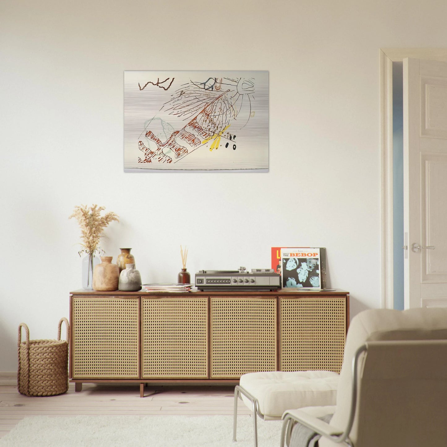 From 17 Drawings by Thoreau - 1978 - John Cage Brushed Aluminum Print - 70x100 cm / 28x40 inches | John Cage Aluminum Print | John Cage Prints