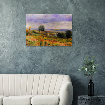 Landscape Auvers sur Oise - Pierre-Auguste Renoir Brushed Aluminum Print - 70x100 cm / 28x40 inches | Pierre-Auguste Renoir Aluminum Print | Pierre-Auguste Renoir Prints