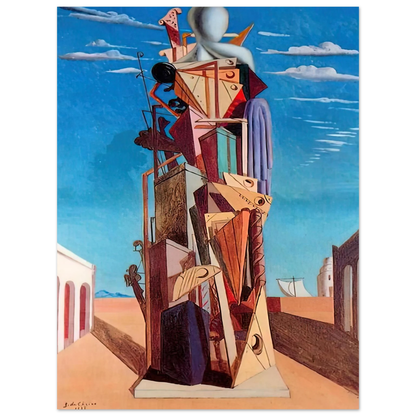 Giorgio de Chirico - THE GREAT MACHINE 1925  75x100 cm / 30x40inches Fine Art Poster