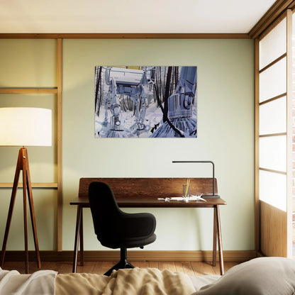 Syd Mead - Syd Mead Brushed Aluminum Print - 70x100 cm / 28x40 inches | Syd Mead Aluminum Print | Syd Mead Prints