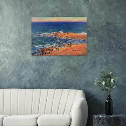 The Big Blue Sea in Antibes - claude monet Brushed Aluminum Print - 70x100 cm / 28x40 inches | claude monet Aluminum Print | claude monet Prints
