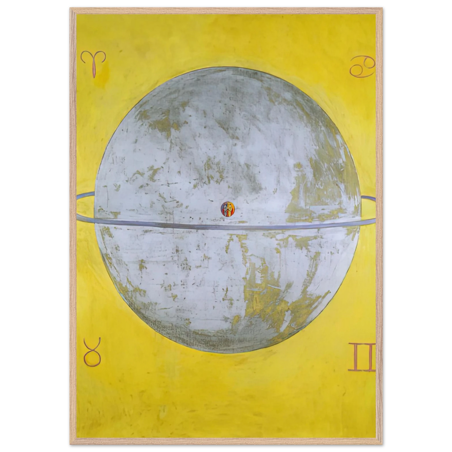 Hilma af Klint - THE DOVE NR 12 1915 Wall art - 50x70 cm / 20x28 inches - Premium Wooden Framed Poster With Fine Art Paper-canvas - White frame