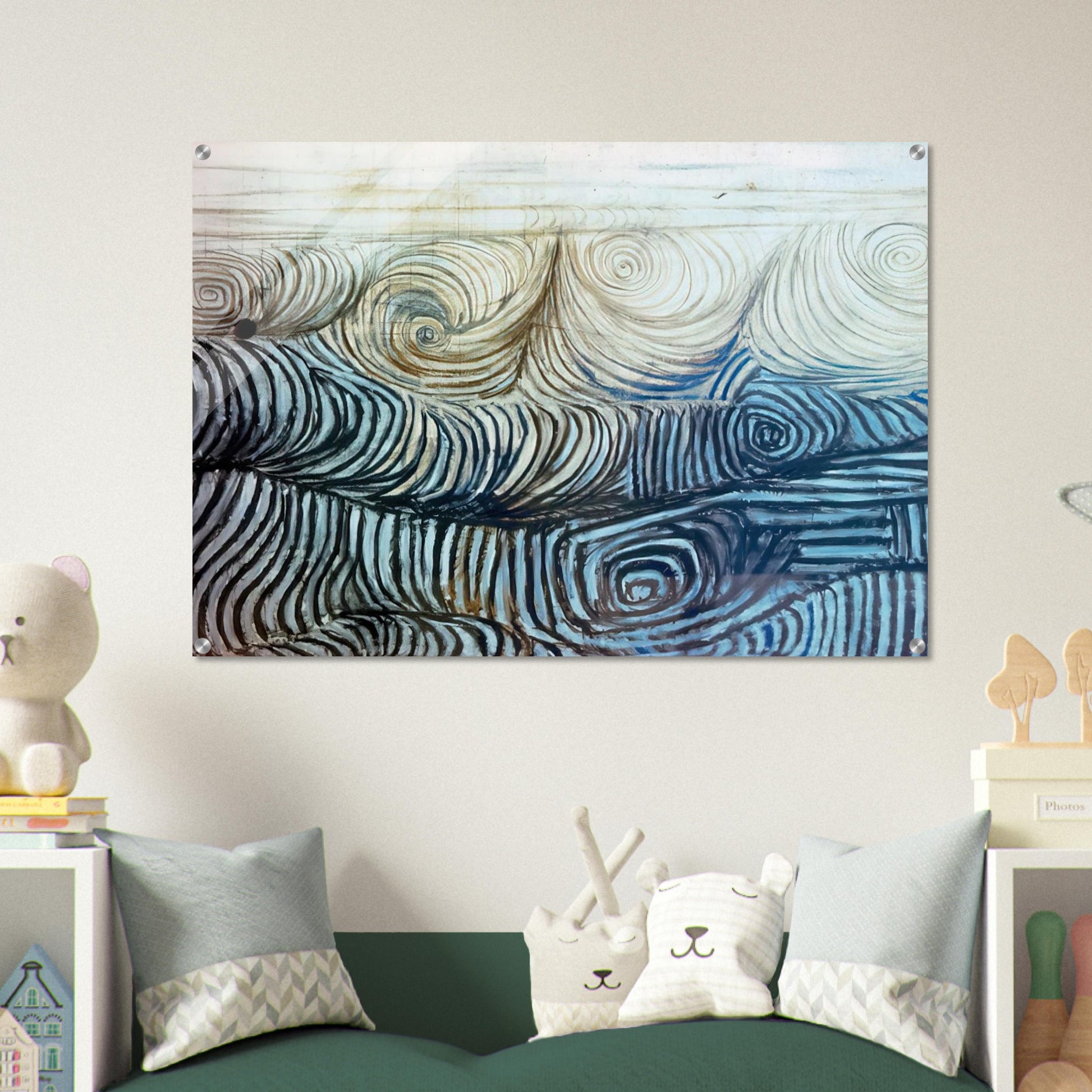 THE WAVE 1950 - Victor Pasmore Acrylic Print - 70x100 cm / 28x40″ inches