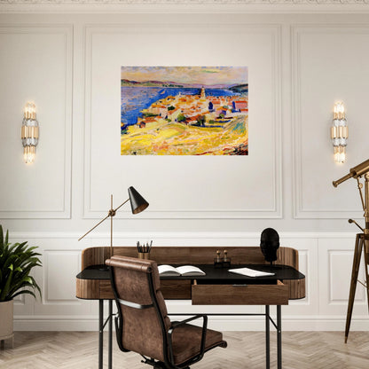 VIEW OF SAINT TROPEZ 1904 - Henri Matisse Brushed Aluminum Print - 70x100 cm / 28x40 inches | Henri Matisse Aluminum Print | Henri Matisse Prints