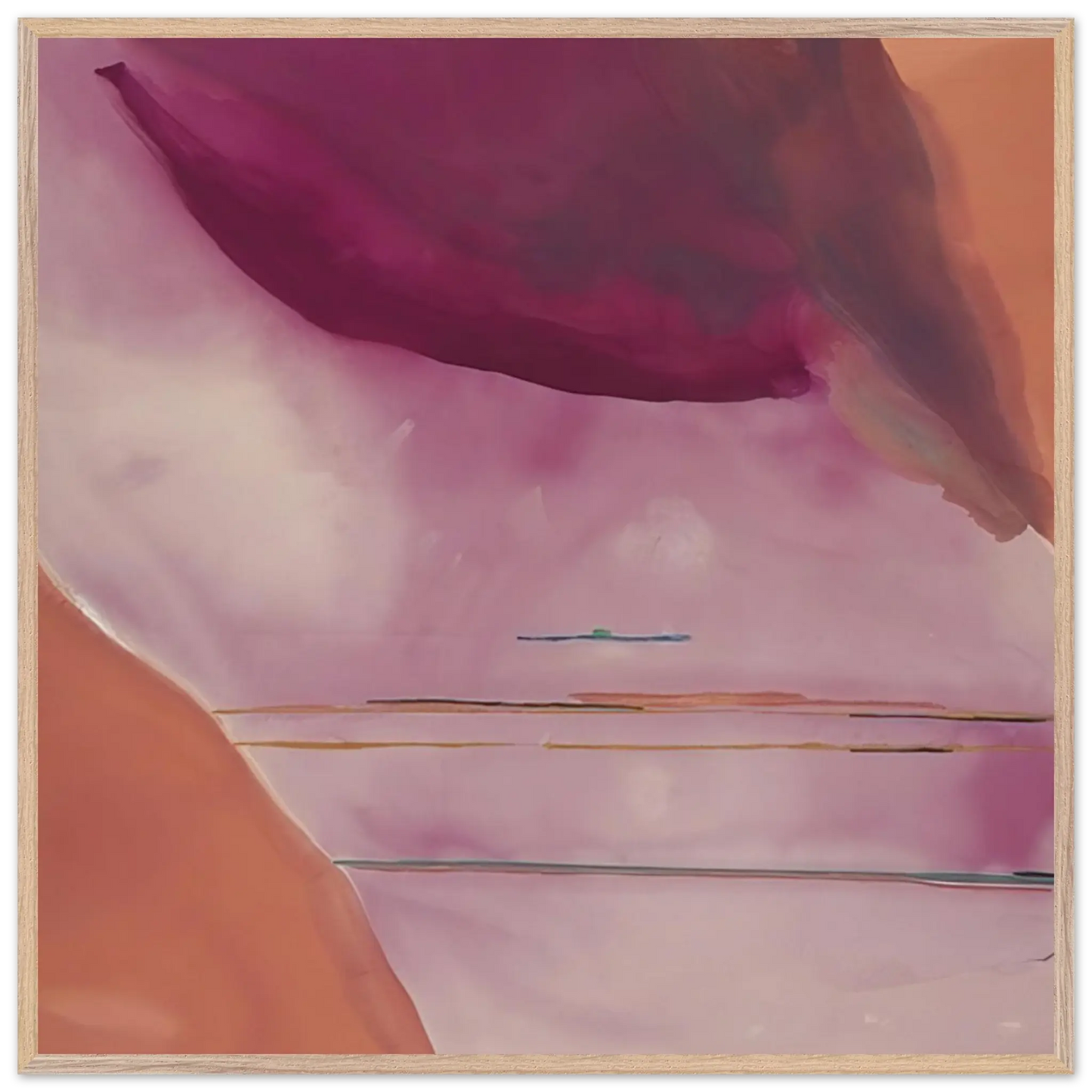 Helen Frankenthaler - Pendulum - 1972 Wall art - 60x90 cm / 24x36 Inches - Premium Wooden Framed Poster With Fine Art Paper - White frame