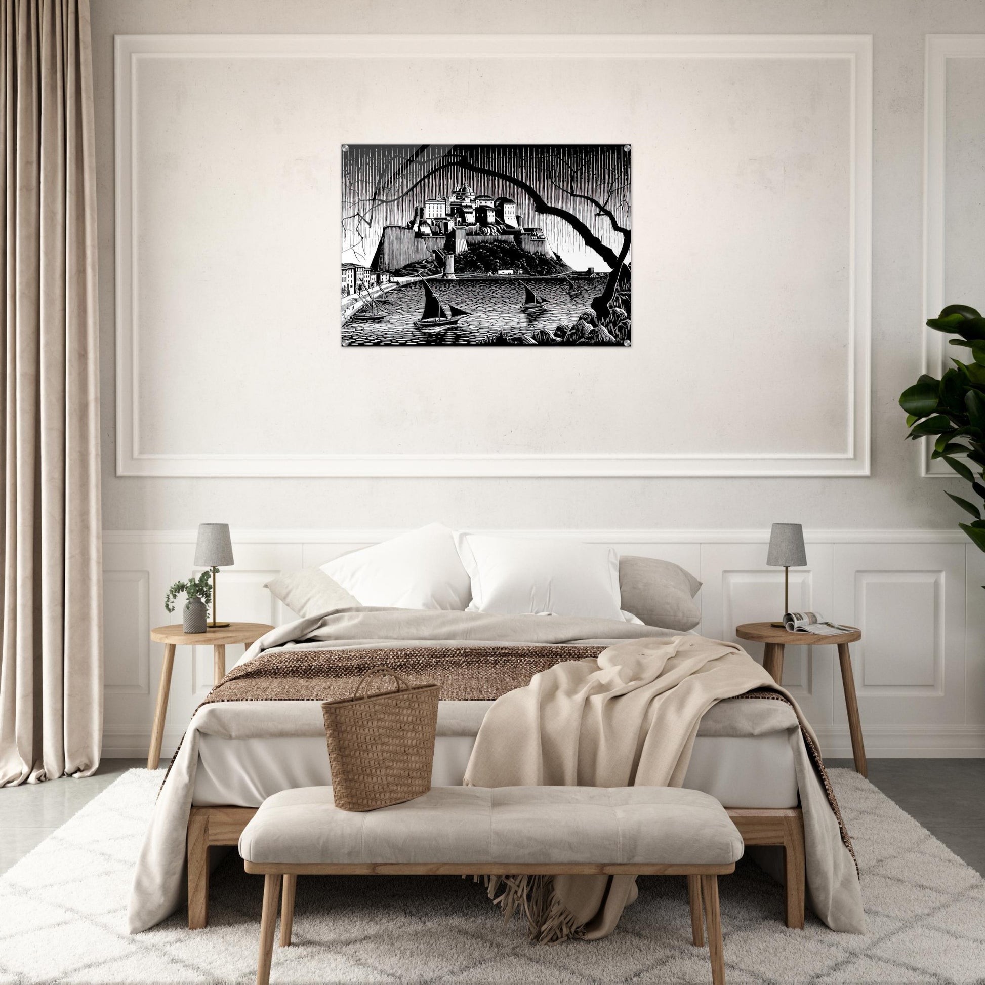 CITADEL OF CALVI CORSICA - MC Escher Acrylic Print - 70x100 cm / 28x40″ inches | MC Escher Wall Art | MC Escher Prints