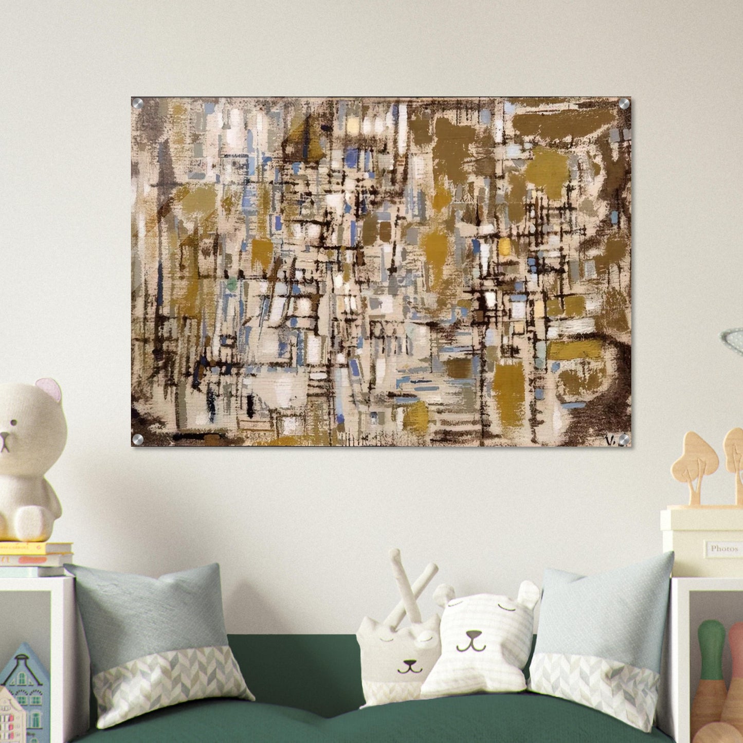 Untitled - 1952 - Maria Helena Vieira da Silva Acrylic Print - 70x100 cm / 28x40″ inches | Maria Helena Vieira da Silva Wall Art | Maria Helena Vieira da Silva Prints