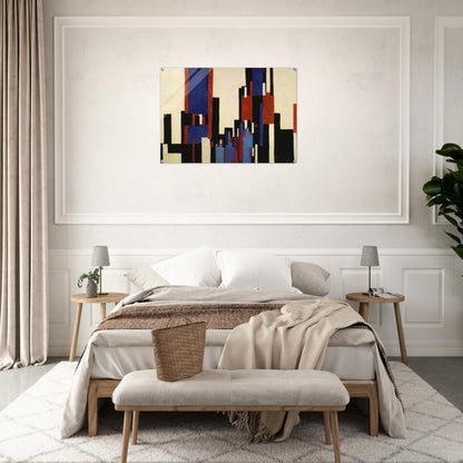 Vertical Plains Blue and Red - Frantisek Kupka Acrylic Print - 70x100 cm / 28x40″ inches