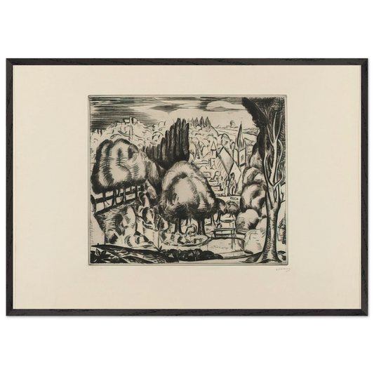 LANDSCAPE 1907 2 - Andre Derain 70x100 cm / 28x40 inches Framed Art Print – Black Wooden Frame