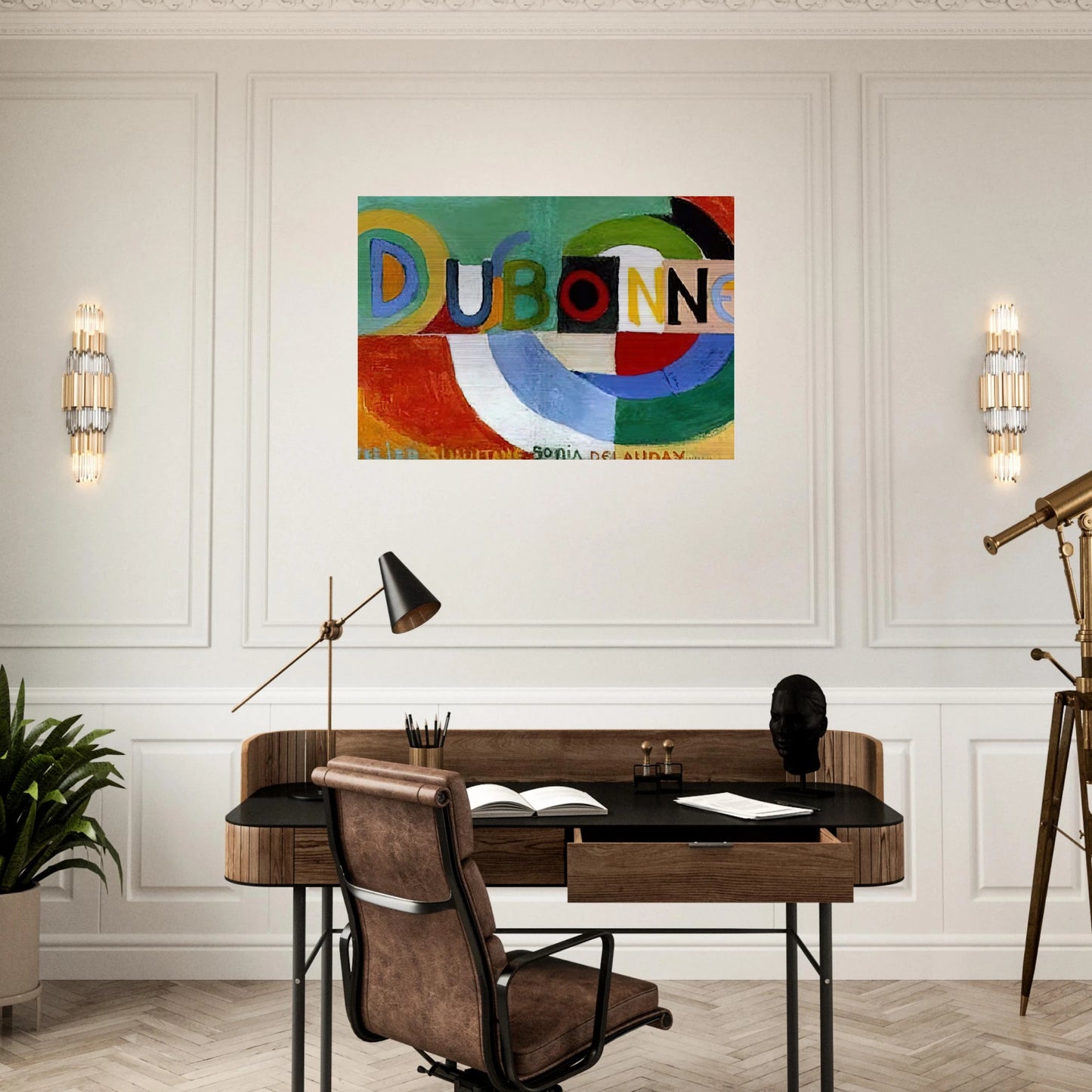 DUBONNET - Sonia Delaunay Brushed Aluminum Print - 70x100 cm / 28x40 inches | Sonia Delaunay Aluminum Print | Sonia Delaunay Prints
