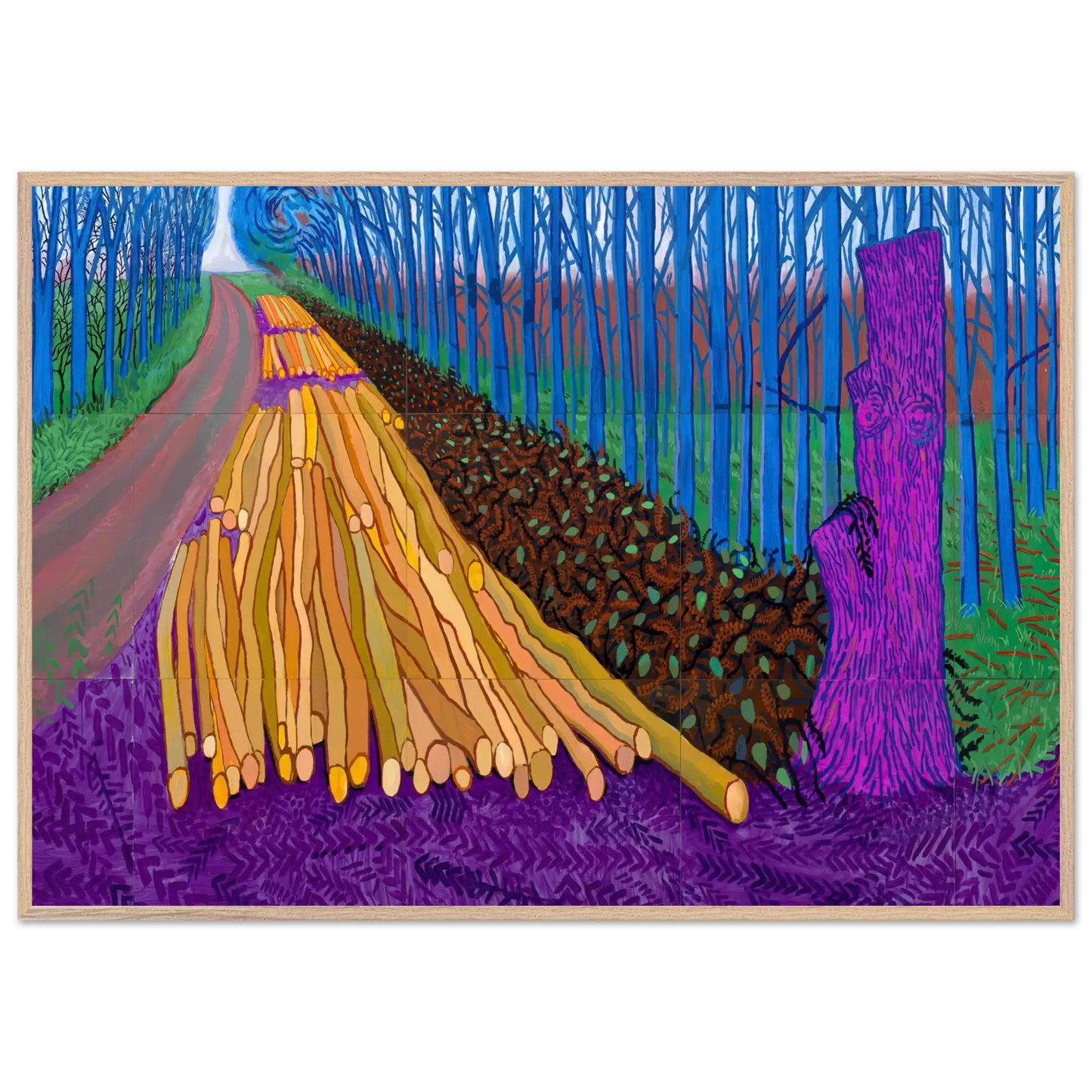 David Hockney - David Hockney Wall art - 50x70 cm / 20x28 Inches - Premium Wooden Framed Poster With Fine Art Paper - Wood frame