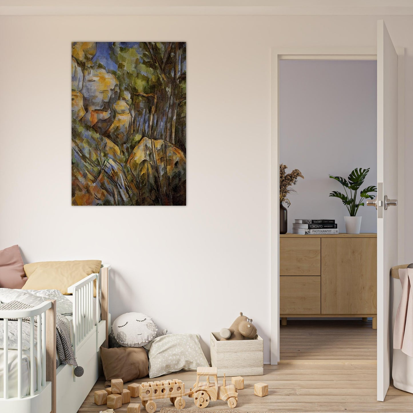 Rocks near the Caves below the Chateau Noir - Paul Cézanne Brushed Aluminum Print - 70x100 cm / 28x40 inches | Paul Cézanne Aluminum Print | Paul Cézanne Prints