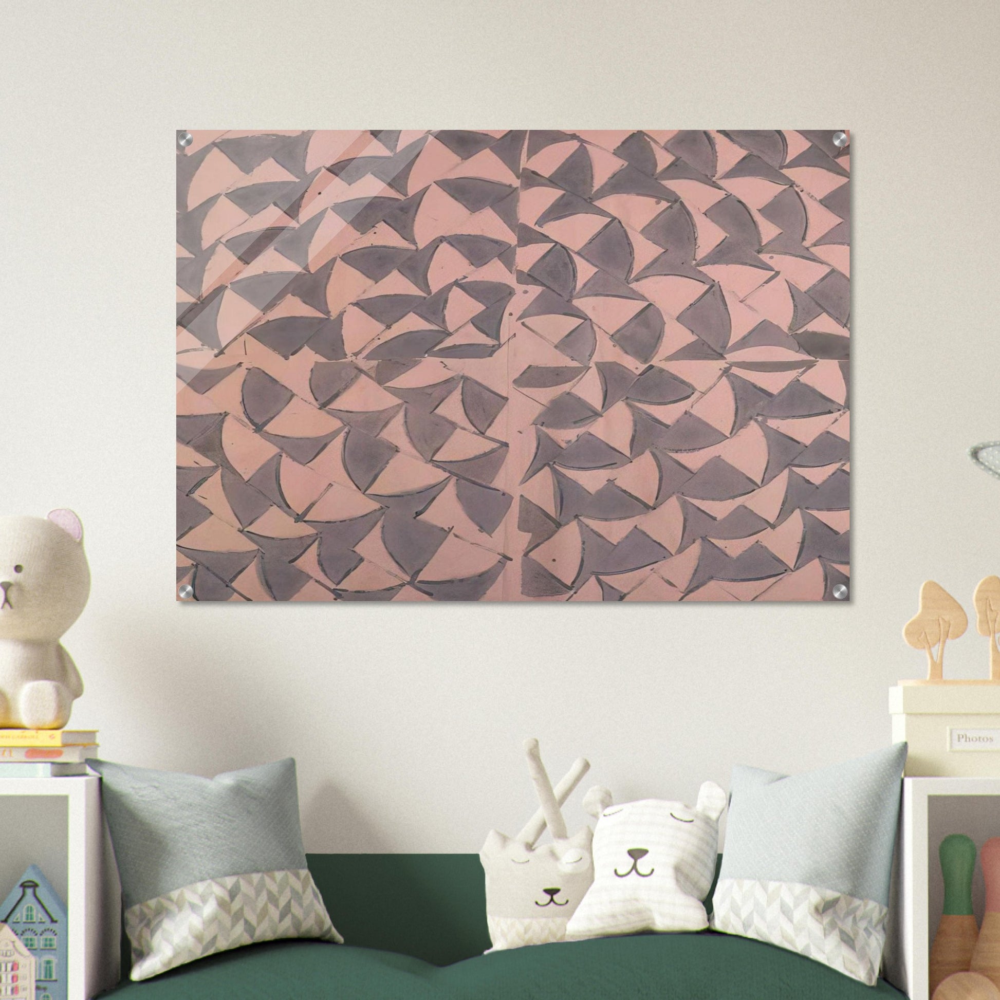 Rosa grigio grande - 1973 - Carla Accardi Acrylic Print - 70x100 cm / 28x40″ inches | Carla Accardi Wall Art | Carla Accardi Prints