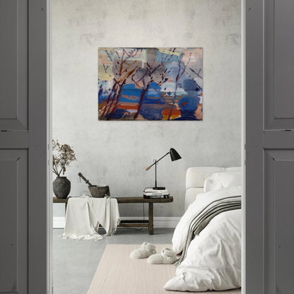 Weehawken Sequence - 1916 - John Marin Brushed Aluminum Print - 70x100 cm / 28x40 inches | John Marin Aluminum Print | John Marin Prints