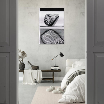 SEA SHELLS - MC Escher Brushed Aluminum Print - 70x100 cm / 28x40 inches | MC Escher Aluminum Print | MC Escher Prints