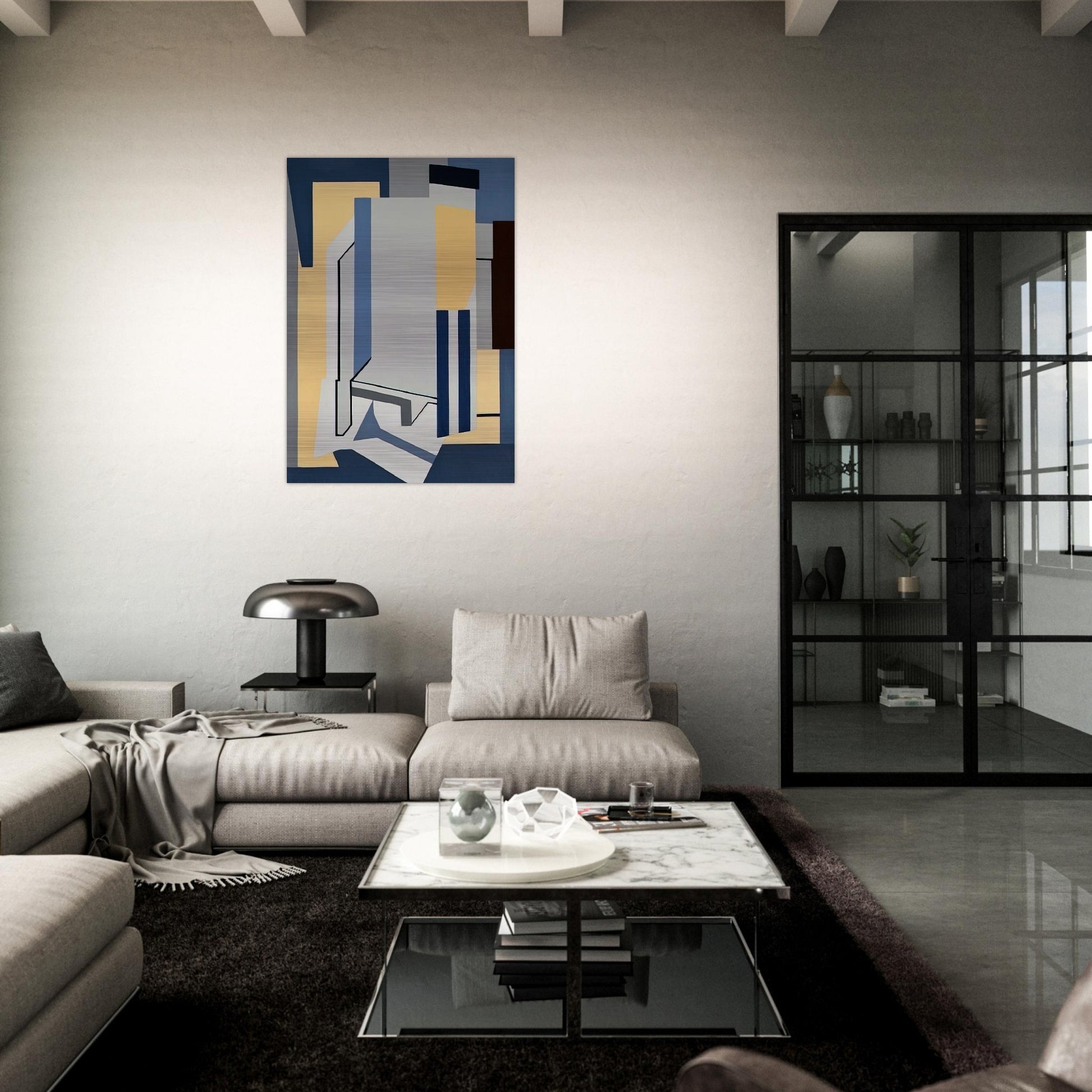 St. Ann Street - 1954 - Ralston Crawford Brushed Aluminum Print - 70x100 cm / 28x40 inches | Ralston Crawford Aluminum Print | Ralston Crawford Prints