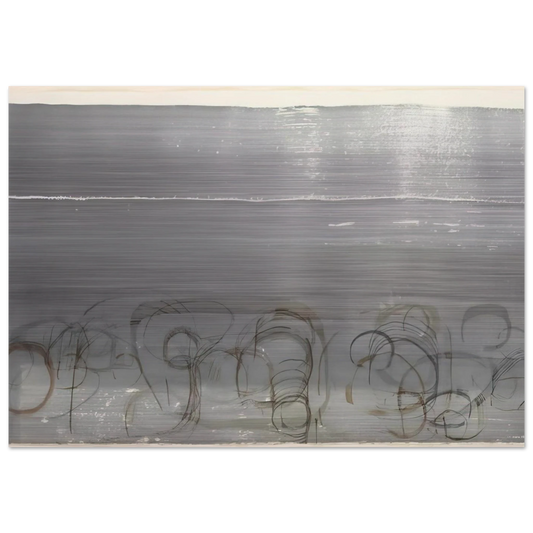 New River Watercolor, Series IV, No. 6 - 1988 - John Cage Brushed Aluminum Print - 70x100 cm / 28x40 inches | John Cage Aluminum Print | John Cage Prints