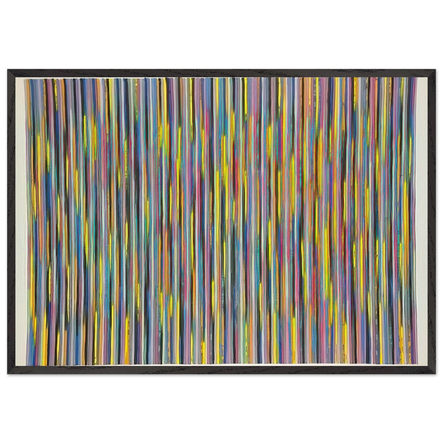 Joy Ride - 1981 - Gene Davis 70x100 cm / 28x40 inches Framed Art Print – Black Wooden Frame