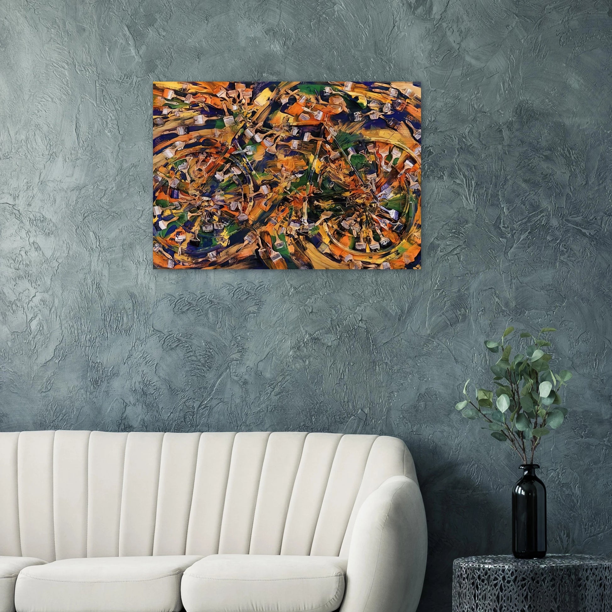 Wheels of Fortune - 1995 - Arman Brushed Aluminum Print - 70x100 cm / 28x40 inches | Arman Aluminum Print | Arman Prints