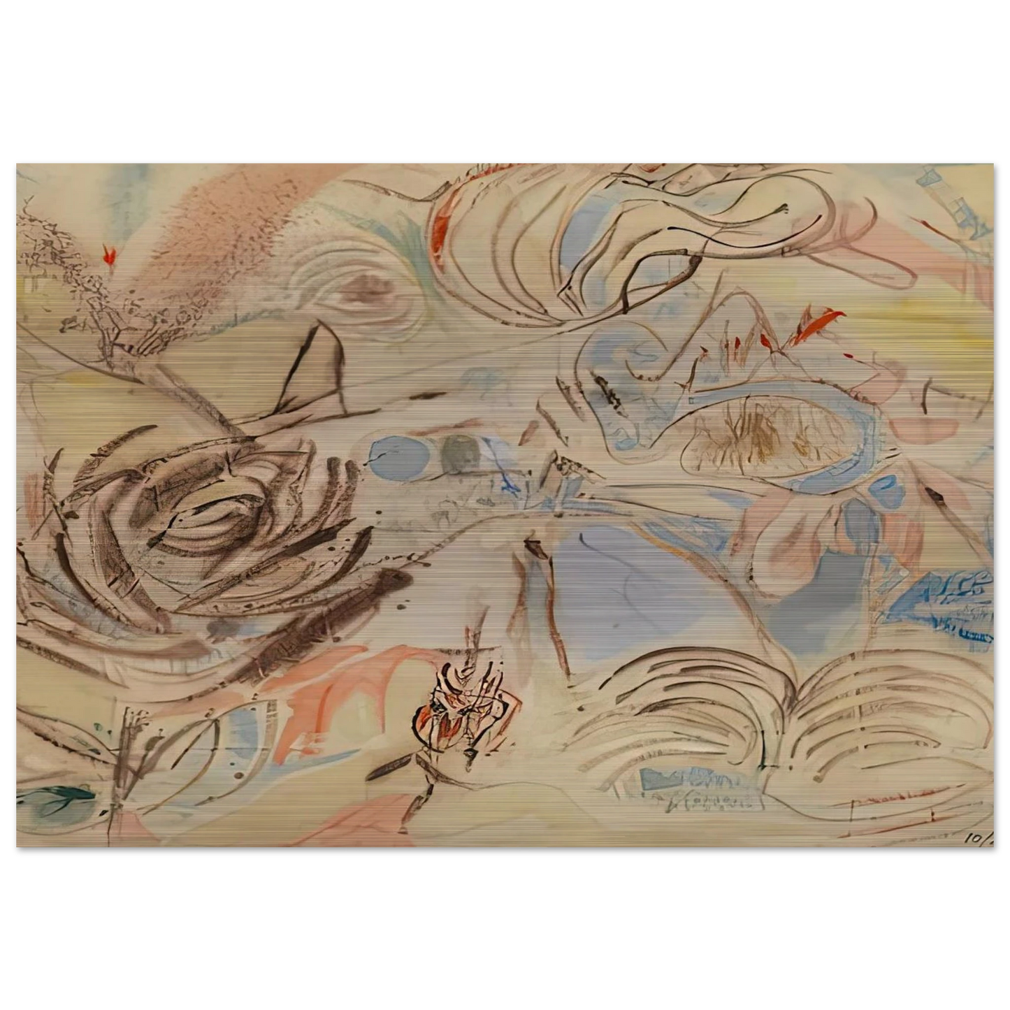 10 29 52, 1952- - Helen Frankenthaler Brushed Aluminum Print - 70x100 cm / 28x40 inches | Helen Frankenthaler Aluminum Print | Helen Frankenthaler Prints