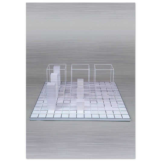 Serial Project Set B - Sol LeWitt Brushed Aluminum Print - 70x100 cm / 28x40 inches | Sol LeWitt Aluminum Print | Sol LeWitt Prints