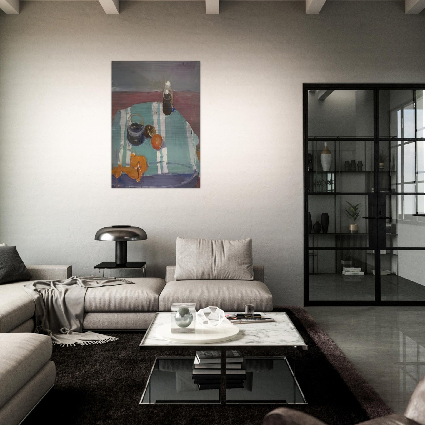 Still Life with Orange Peel - Richard Diebenkorn Brushed Aluminum Print - 70x100 cm / 28x40 inches | Richard Diebenkorn Aluminum Print | Richard Diebenkorn Prints