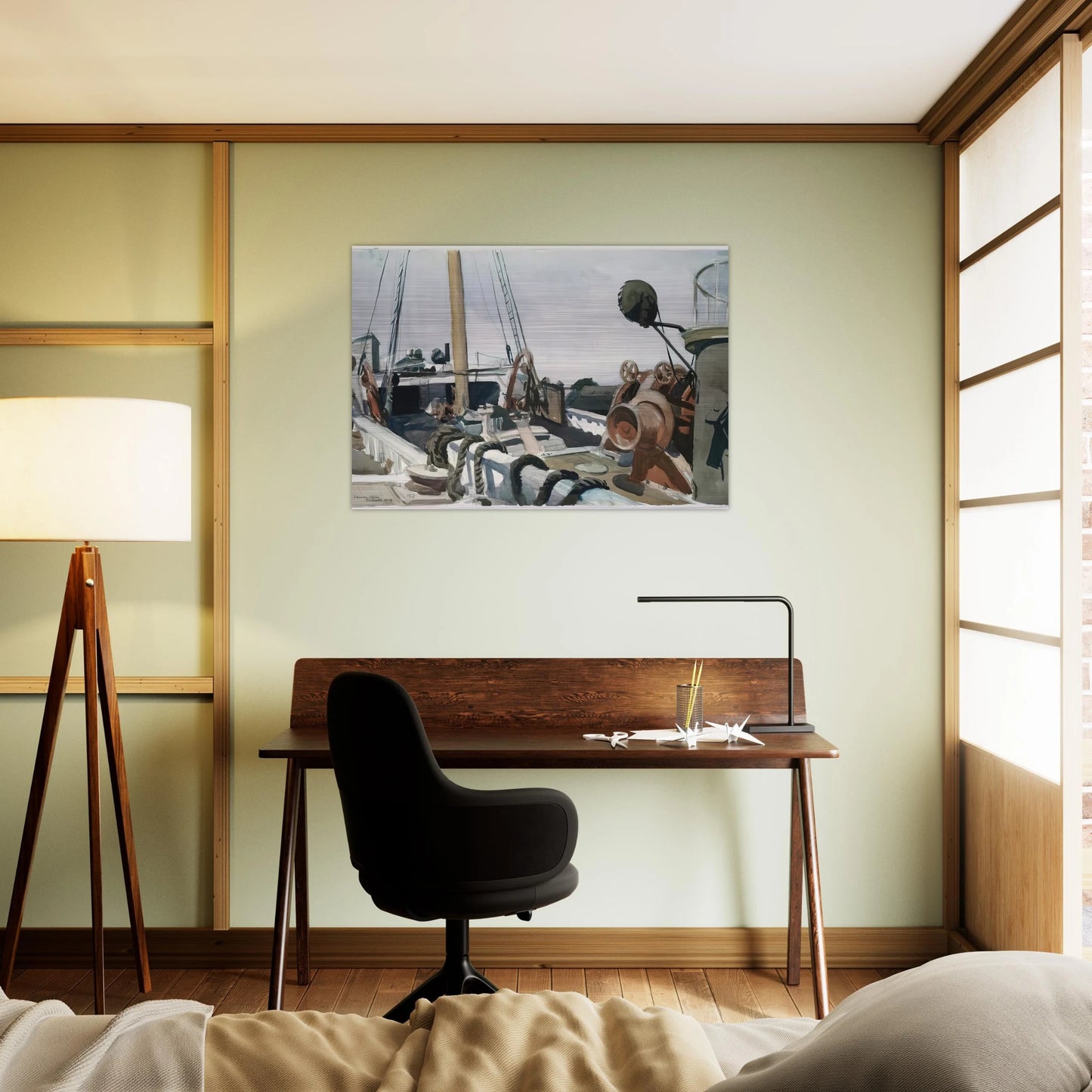 Deck of a Beam Trawler, Gloucester - Edward Hopper Brushed Aluminum Print - 70x100 cm / 28x40 inches | Edward Hopper Aluminum Print | Edward Hopper Prints