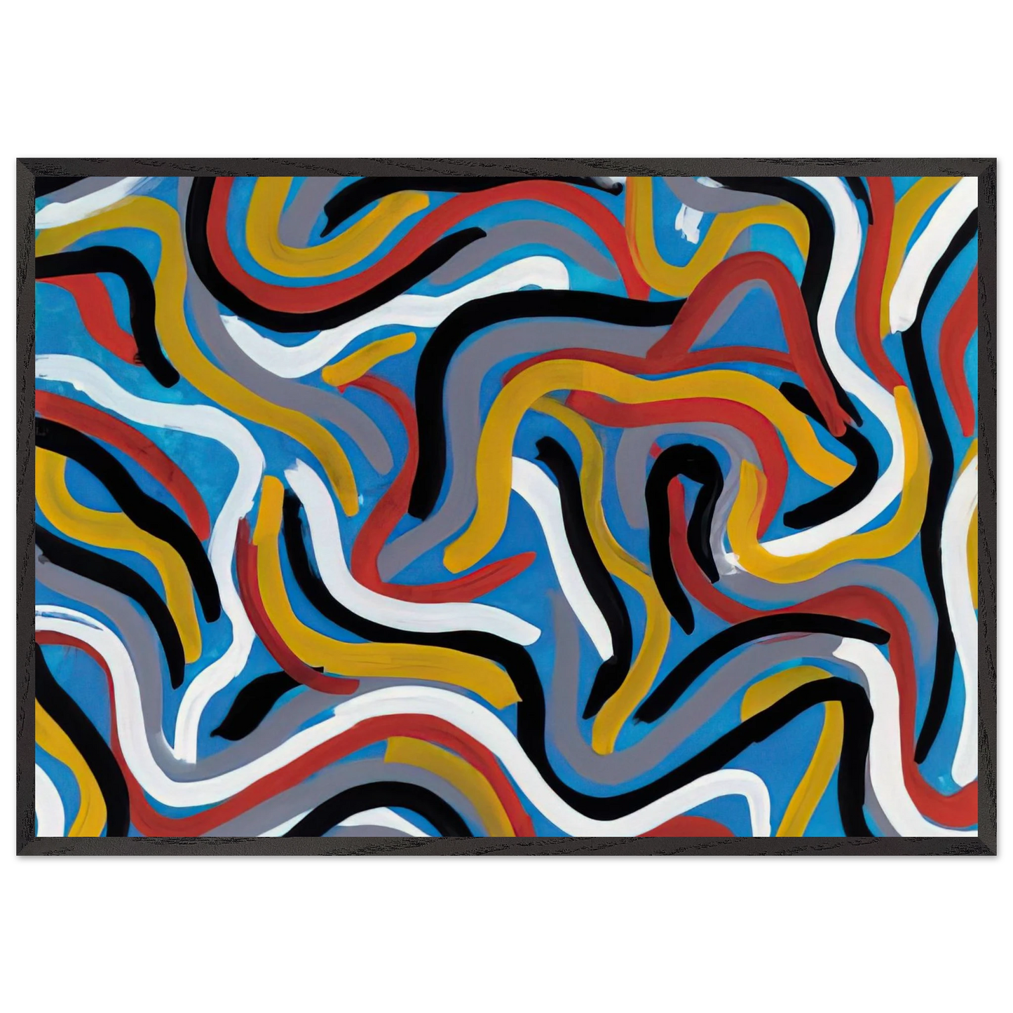 Untitled N15 - Sol LeWitt 70x100 cm / 28x40 inches Framed Art Print – Black Wooden Frame