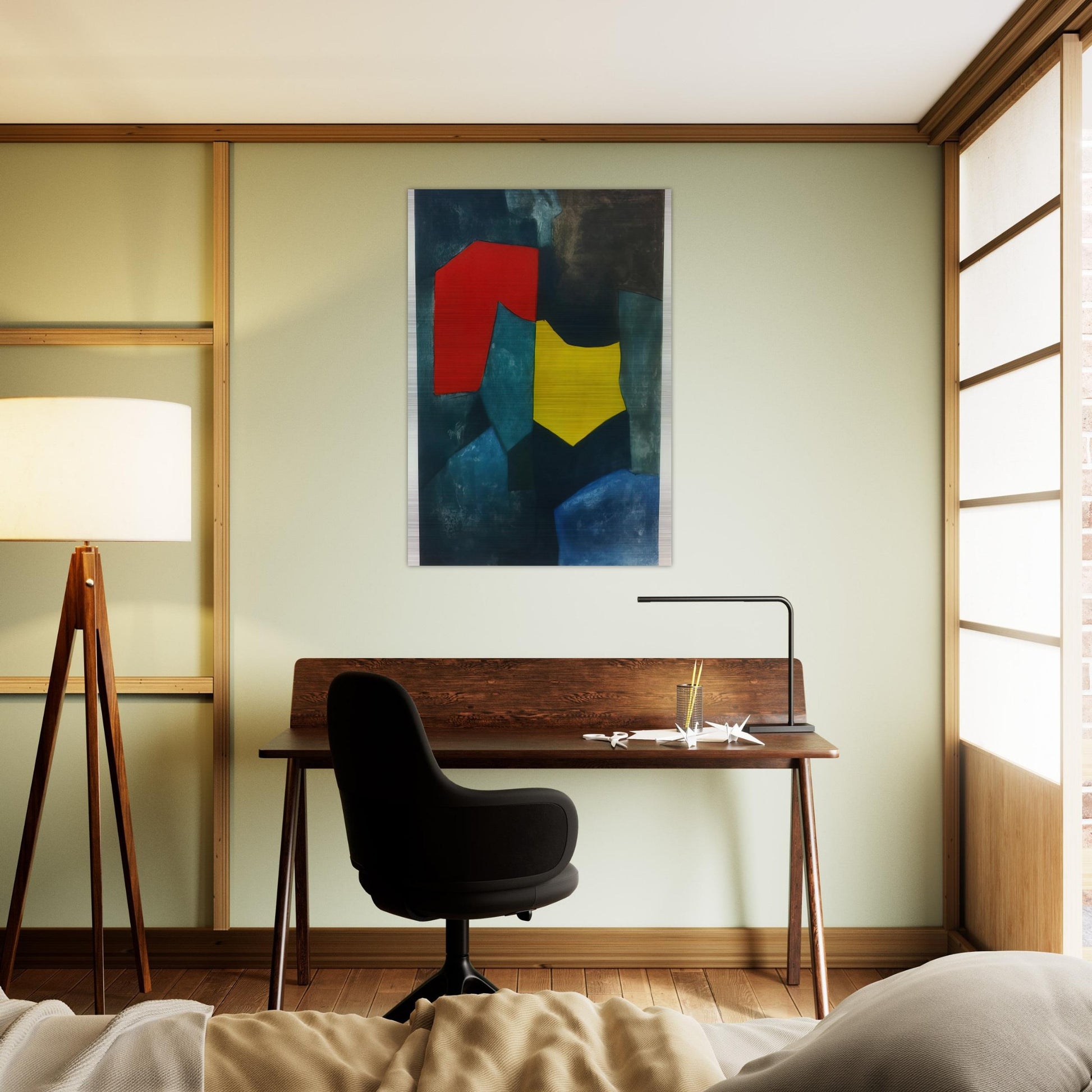 XVI - 1964 - Serge Poliakoff Brushed Aluminum Print - 70x100 cm / 28x40 inches | Serge Poliakoff Aluminum Print | Serge Poliakoff Prints