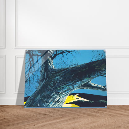 Distant Meadow - Eyvind Earle Acrylic Print - 70x100 cm / 28x40″ inches
