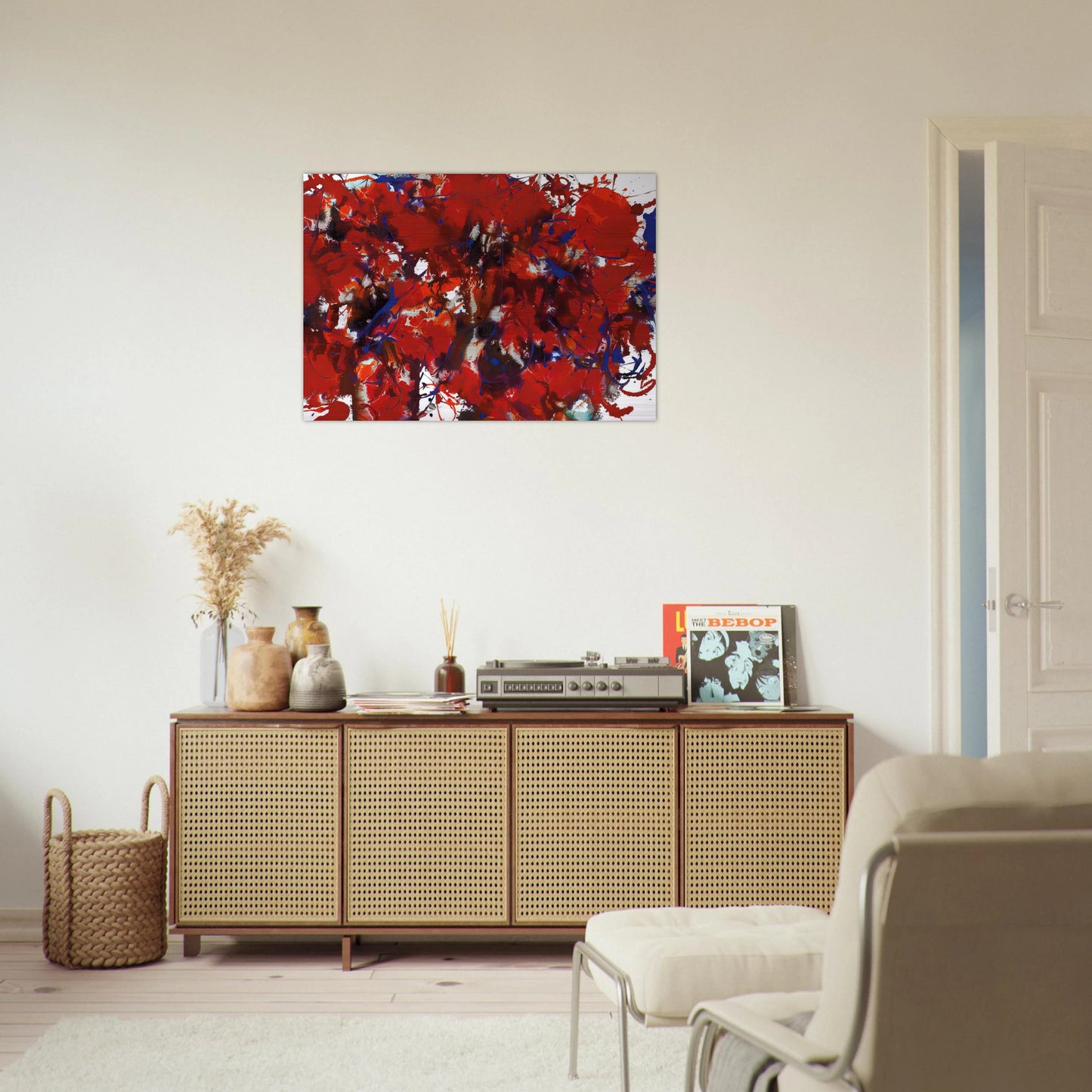 Untitled  SFP94-39  SFF 1714  - Sam Francis Brushed Aluminum Print - 70x100 cm / 28x40 inches | Sam Francis Aluminum Print | Sam Francis Prints