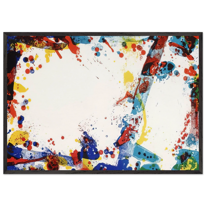 Green Ring - Sam Francis 70x100 cm / 28x40 inches Framed Art Print – Black Wooden Frame