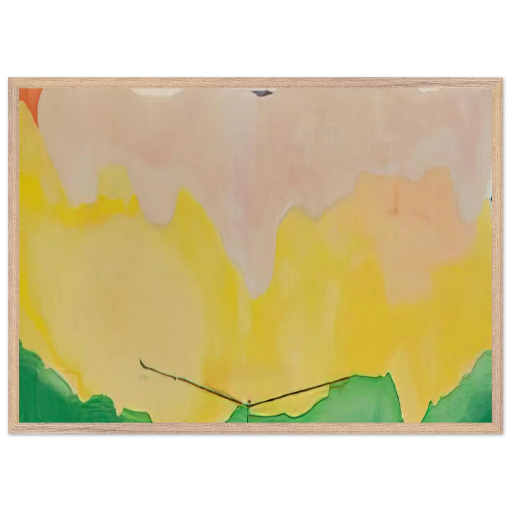 Helen Frankenthaler - Boulevard - 1973 Wall art - 70x100 cm / 28x40 Inches - Premium Wooden Framed Poster With Fine Art Paper - Black frame