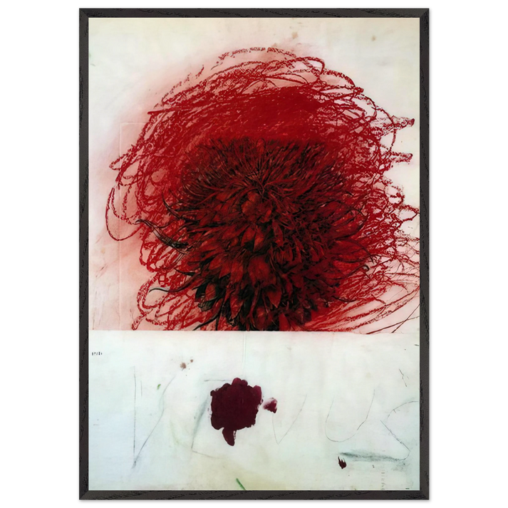 Pan II - Cy Twombly 70x100 cm / 28x40 inches Framed Art Print – Black Wooden Frame