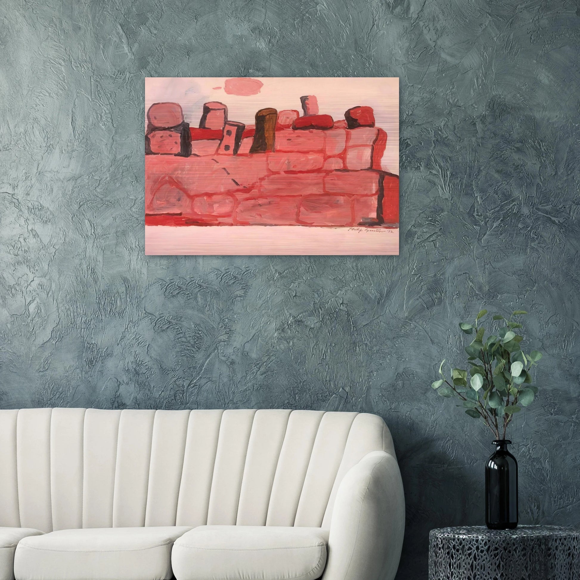CERVETERI 1972 - Philip Guston Brushed Aluminum Print - 70x100 cm / 28x40 inches | Philip Guston Aluminum Print | Philip Guston Prints
