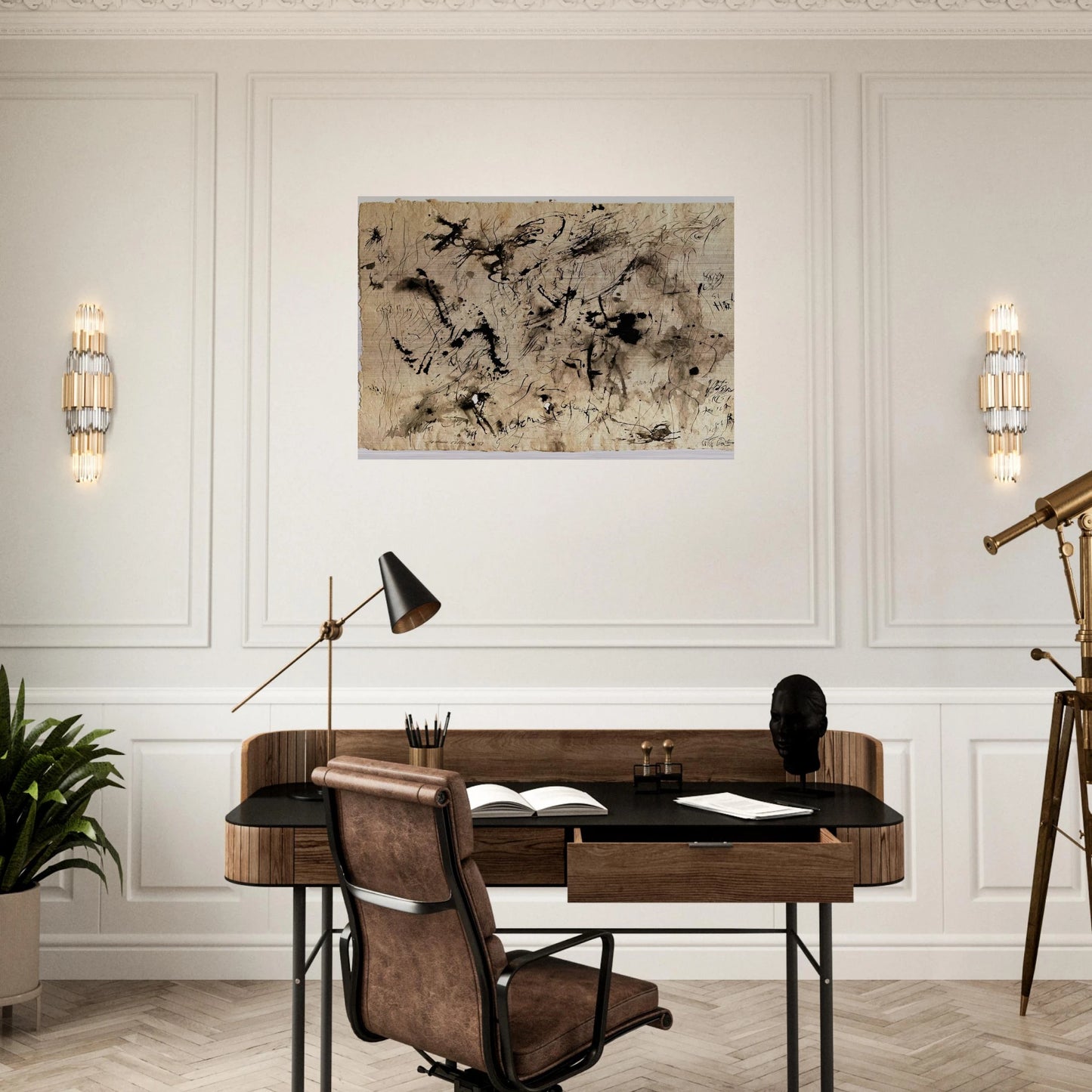 UNTITLED 1951 1 - Jackson Pollock Brushed Aluminum Print - 70x100 cm / 28x40 inches | Jackson Pollock Aluminum Print | Jackson Pollock Prints