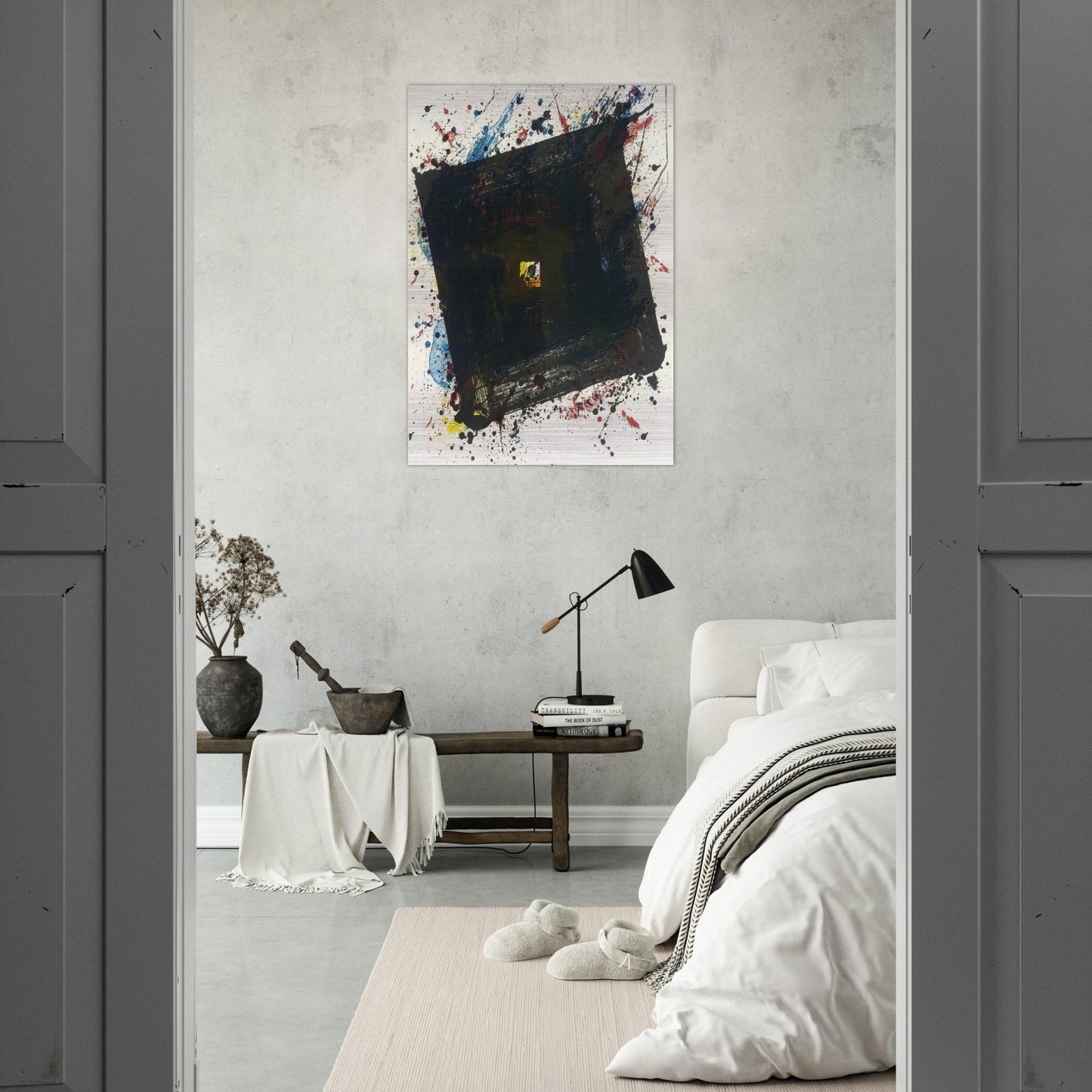Dark and Fast - Sam Francis Brushed Aluminum Print - 70x100 cm / 28x40 inches | Sam Francis Aluminum Print | Sam Francis Prints