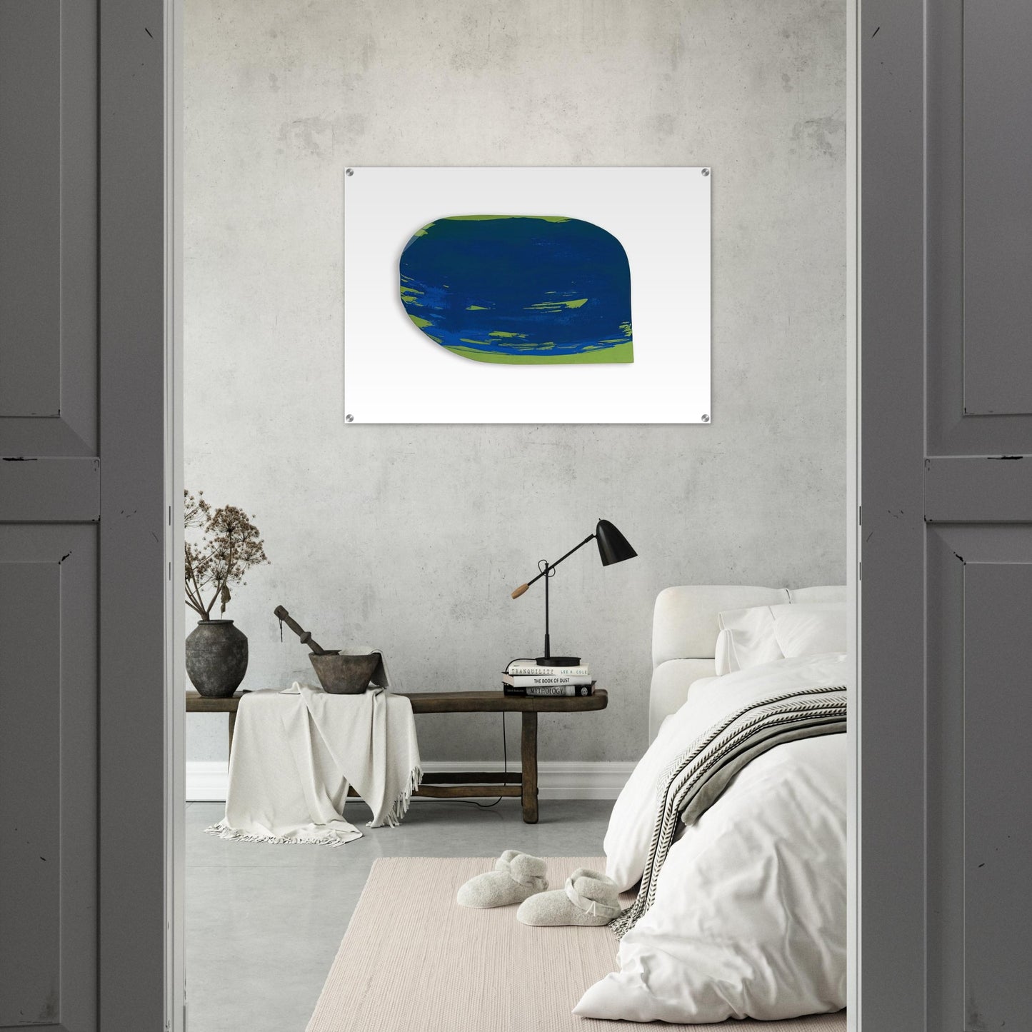 Blau auf Grün - 1965 - Blinky Palermo Acrylic Print - 70x100 cm / 28x40″ inches