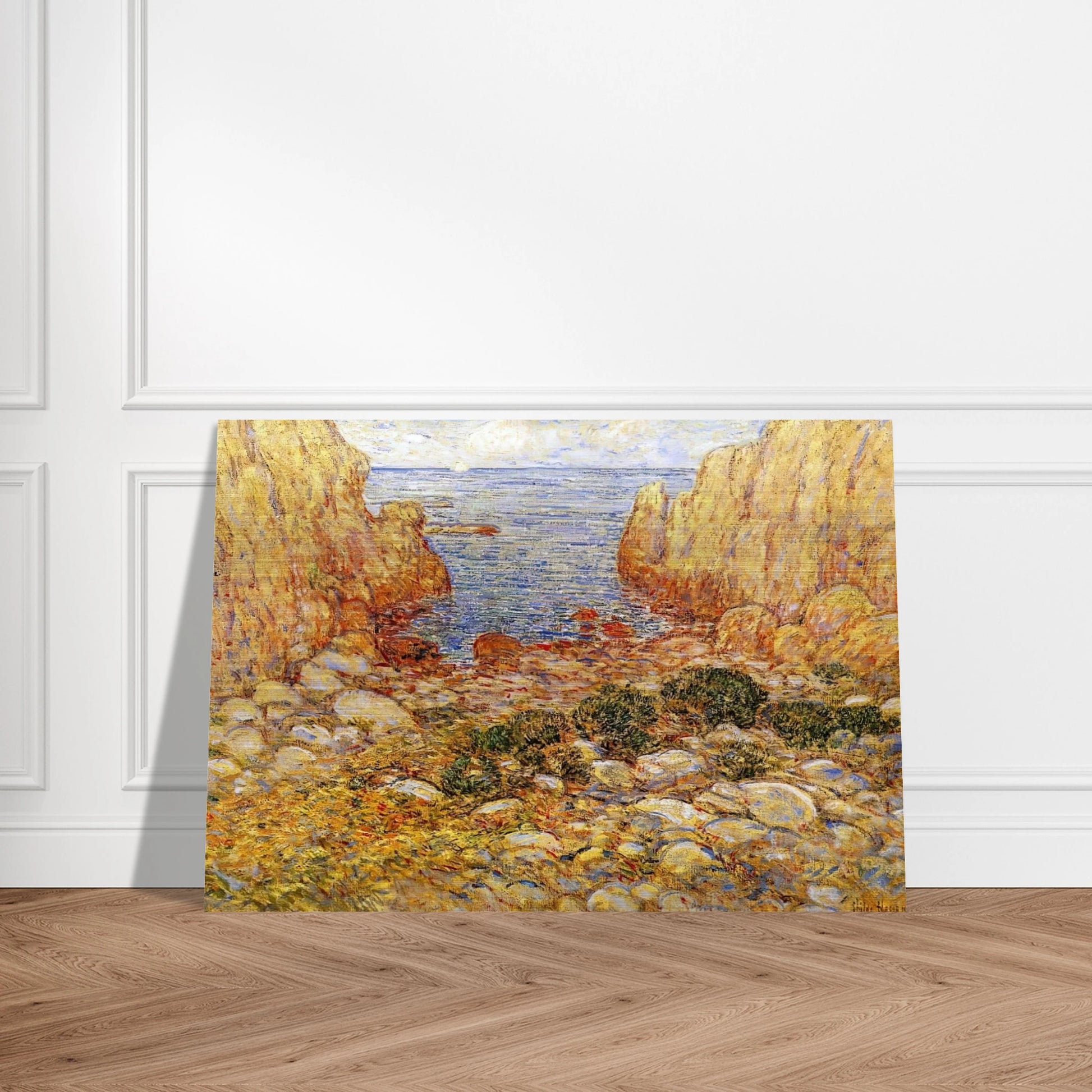 The Gorge - Appledore, Isles of Shoals - Childe Hassam Brushed Aluminum Print - 70x100 cm / 28x40 inches | Childe Hassam Aluminum Print | Childe Hassam Prints