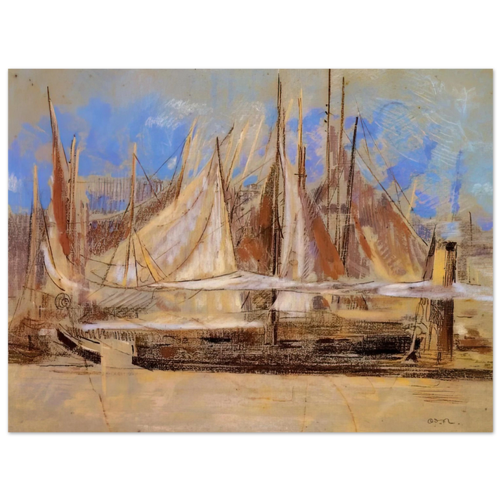 Odilon Redon - YACHTS AT ROYAN 1902  75x100 cm / 30x40inches Fine Art Poster