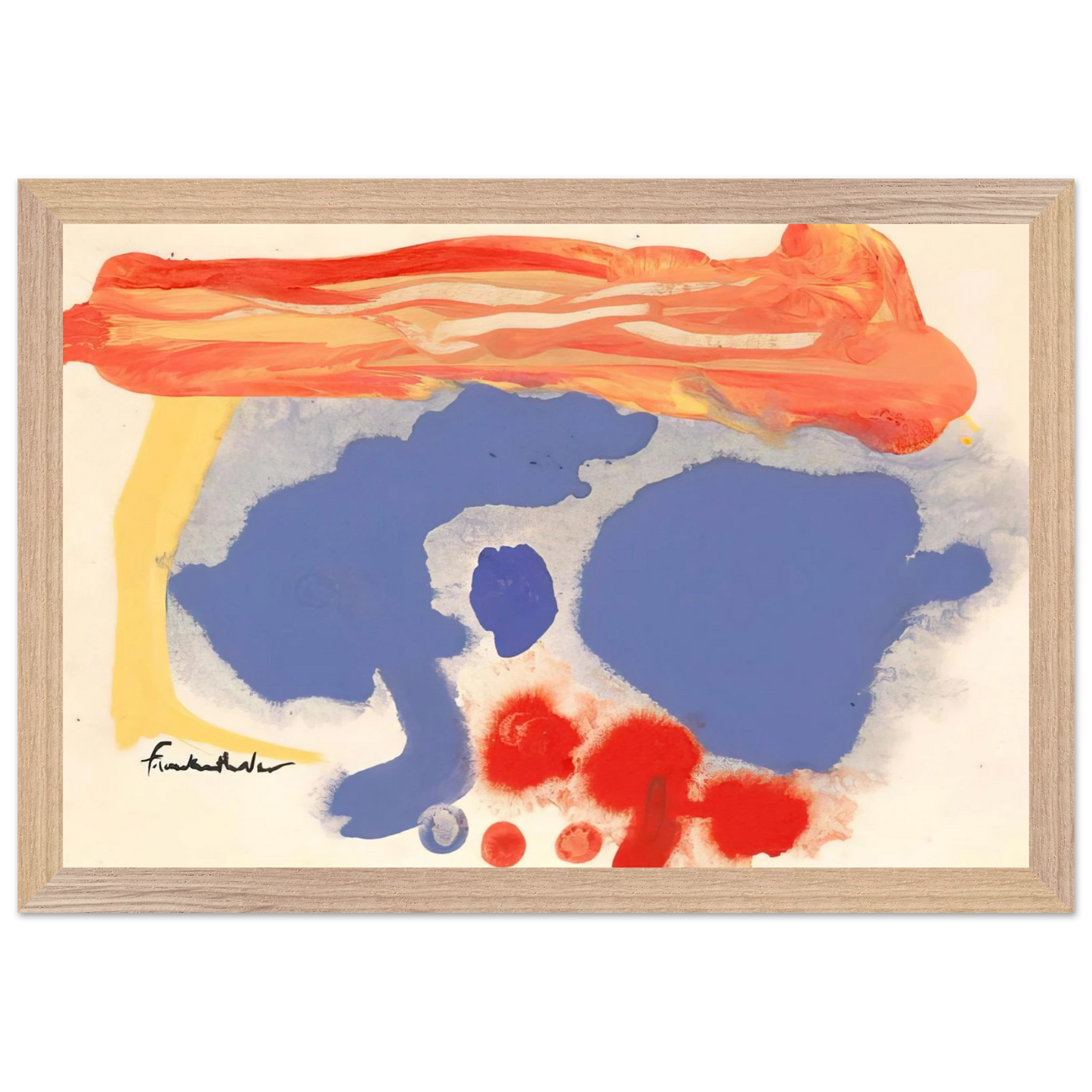 Helen Frankenthaler - Summerscene, Provincetown - 1961 Wall art - 45x60 cm / 18x24 inches - Fine Art Poster-canvas - -