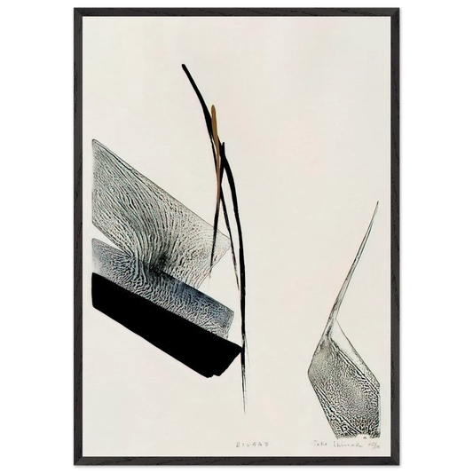 Rivage - Abstract Expressionism - Toko Shinoda 70x100 cm / 28x40 inches Framed Art Print – Black Wooden Frame