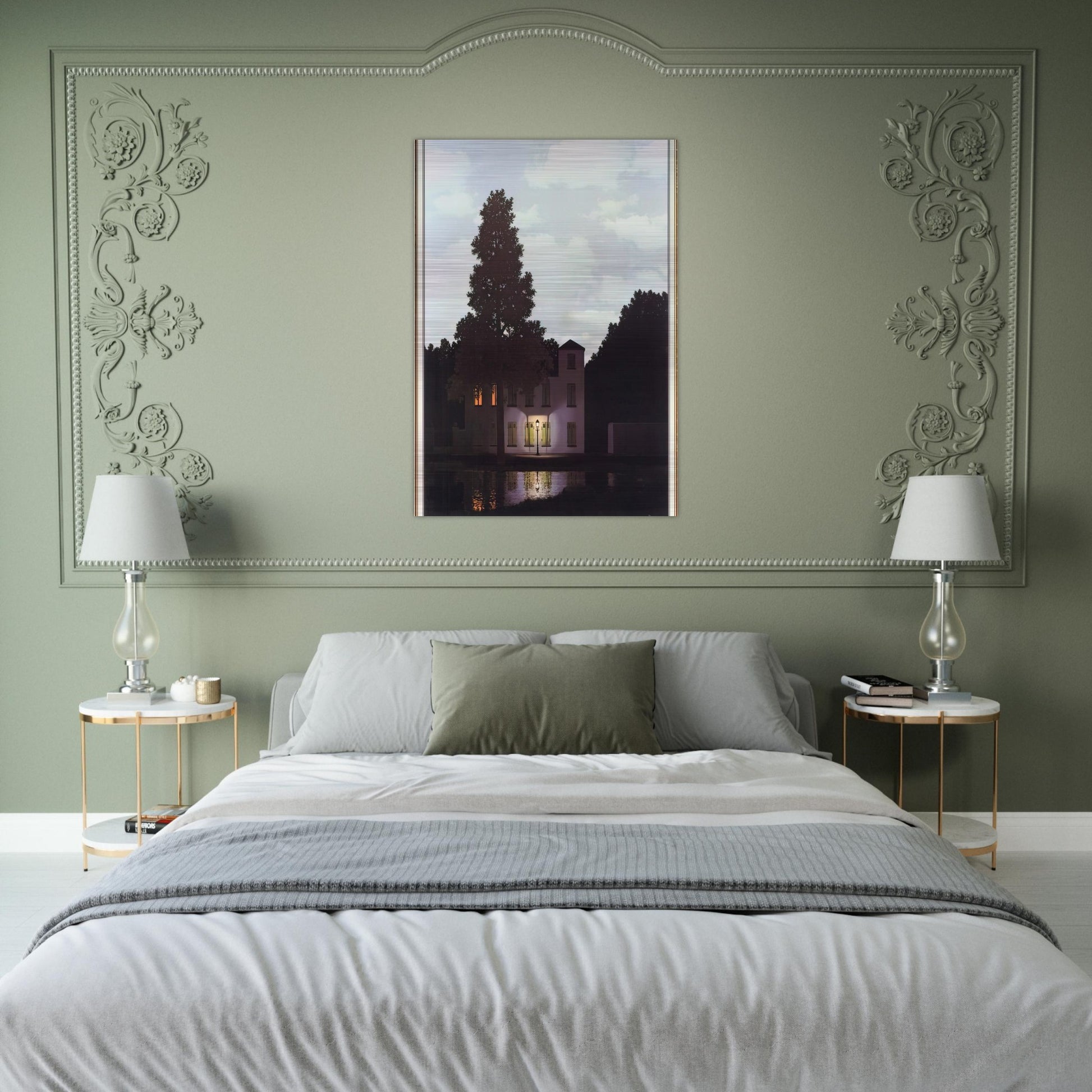 THE EMPIRE OF LIGHTS 1954 1 - Rene Magritte Brushed Aluminum Print - 70x100 cm / 28x40 inches | Rene Magritte Aluminum Print | Rene Magritte Prints