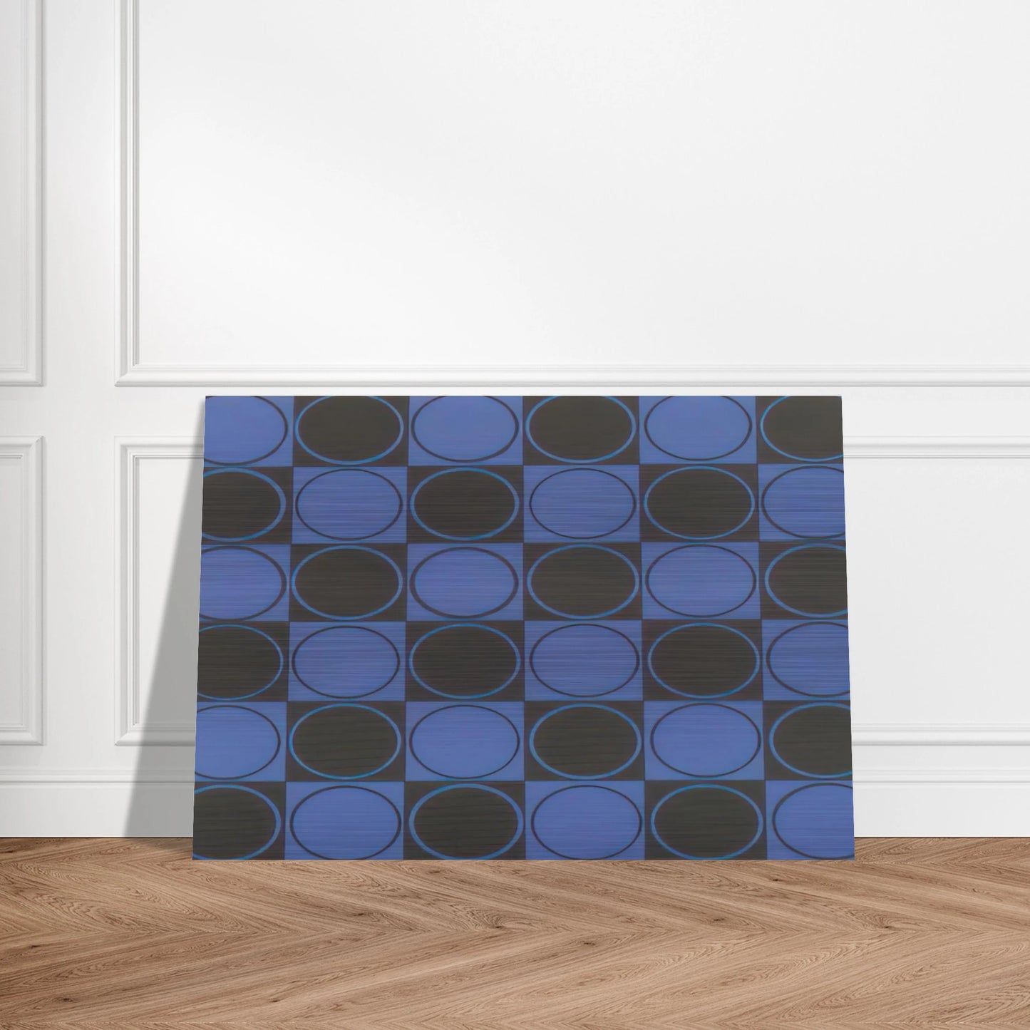 Carre bleu et noir - 1980 - Antonio Asis Brushed Aluminum Print - 70x100 cm / 28x40 inches | Antonio Asis Aluminum Print | Antonio Asis Prints