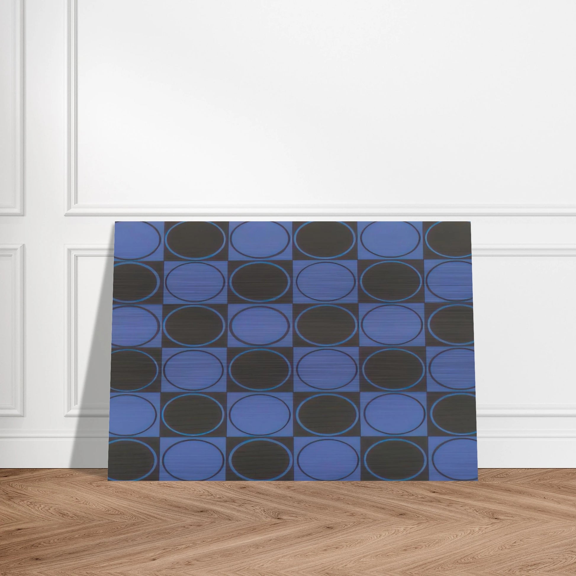 Carre bleu et noir - 1980 - Antonio Asis Brushed Aluminum Print - 70x100 cm / 28x40 inches | Antonio Asis Aluminum Print | Antonio Asis Prints