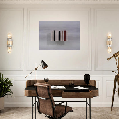 RELIEF CONSTRUCTION IN WHITE BLACK AND MAROON 1963 - Victor Pasmore Brushed Aluminum Print - 70x100 cm / 28x40 inches | Victor Pasmore Aluminum Print | Victor Pasmore Prints