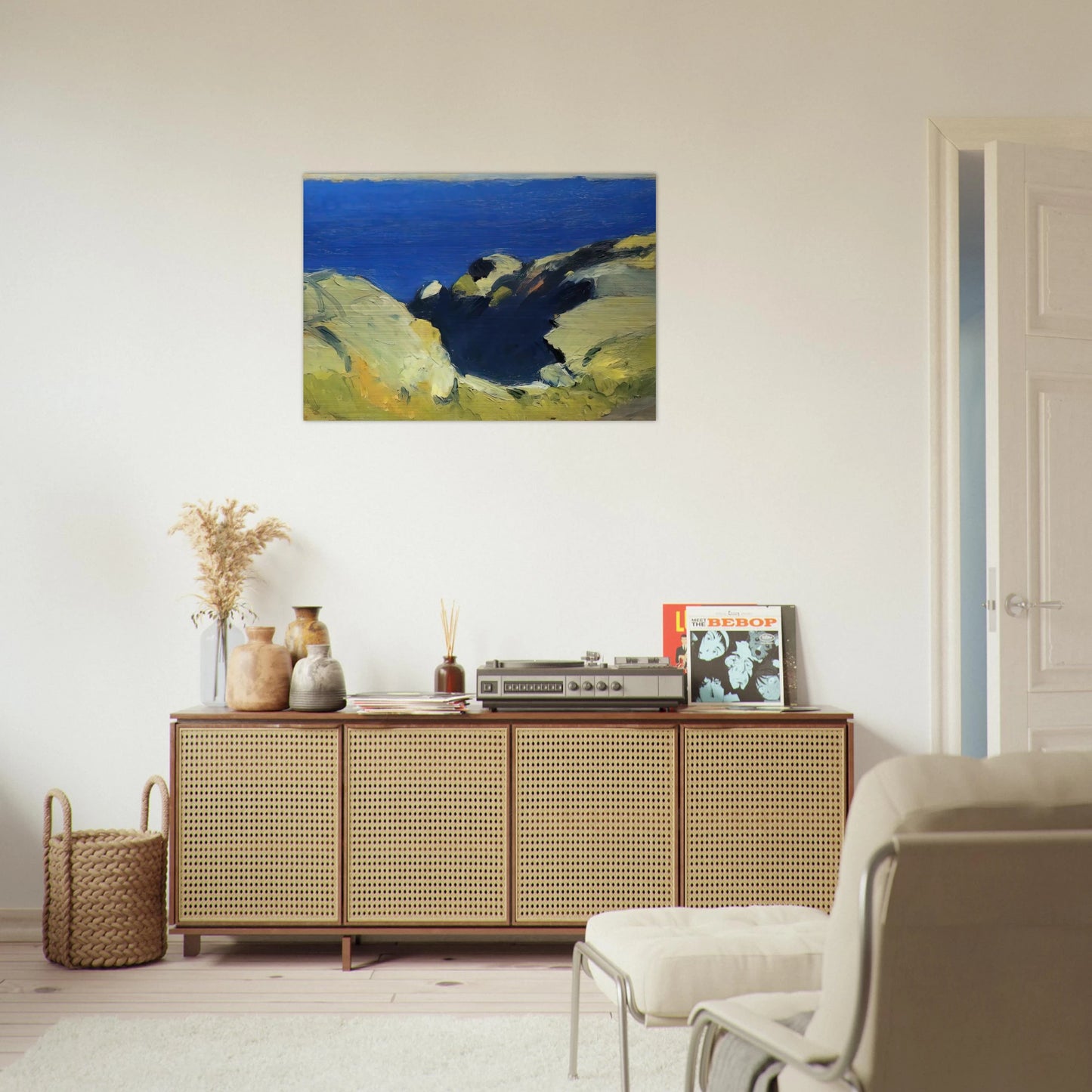 Rocks - Edward Hopper Brushed Aluminum Print - 70x100 cm / 28x40 inches | Edward Hopper Aluminum Print | Edward Hopper Prints