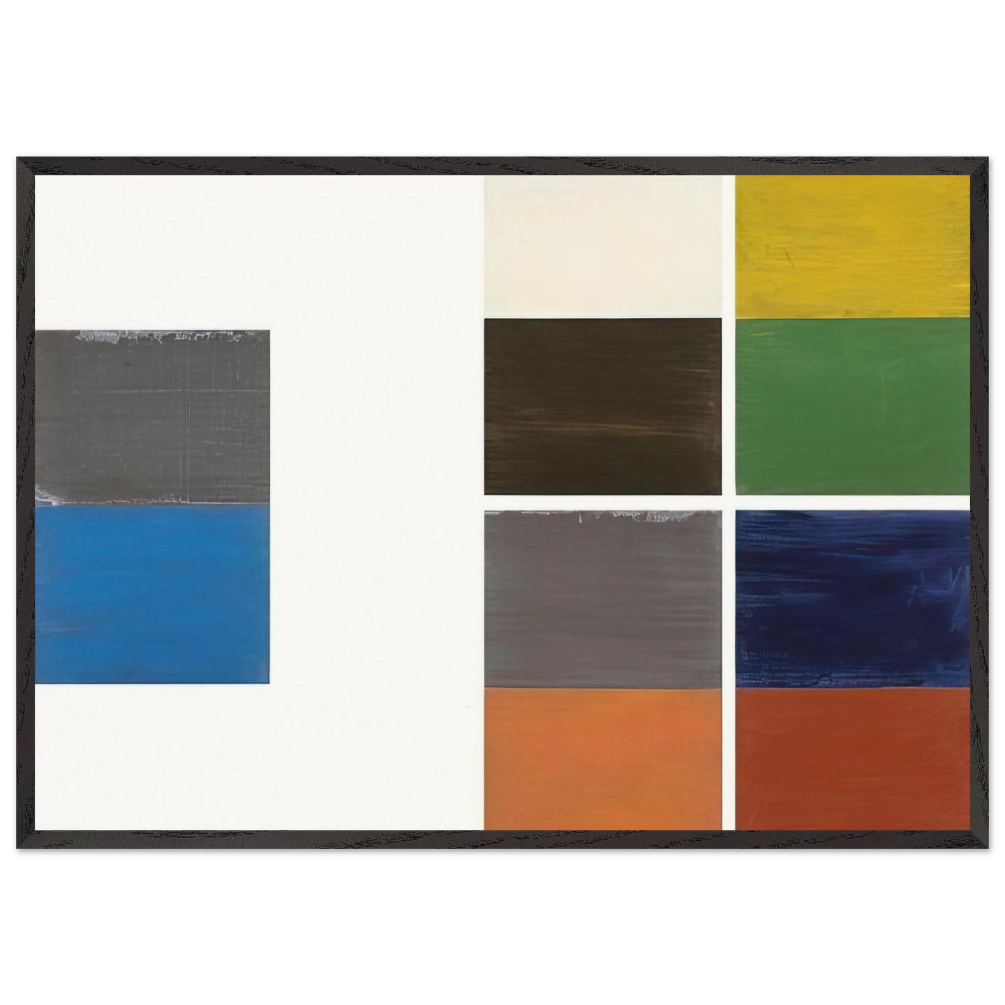 Untitled in 5 parts - 1987 - Gunther Forg 70x100 cm / 28x40 inches Framed Art Print – Black Wooden Frame